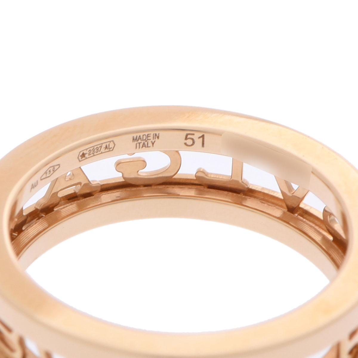 Bvlgari ロゴ入りリング サイズ51 BVLGARI ブルガリ インフィニート #51 リング フルダイヤ Pt