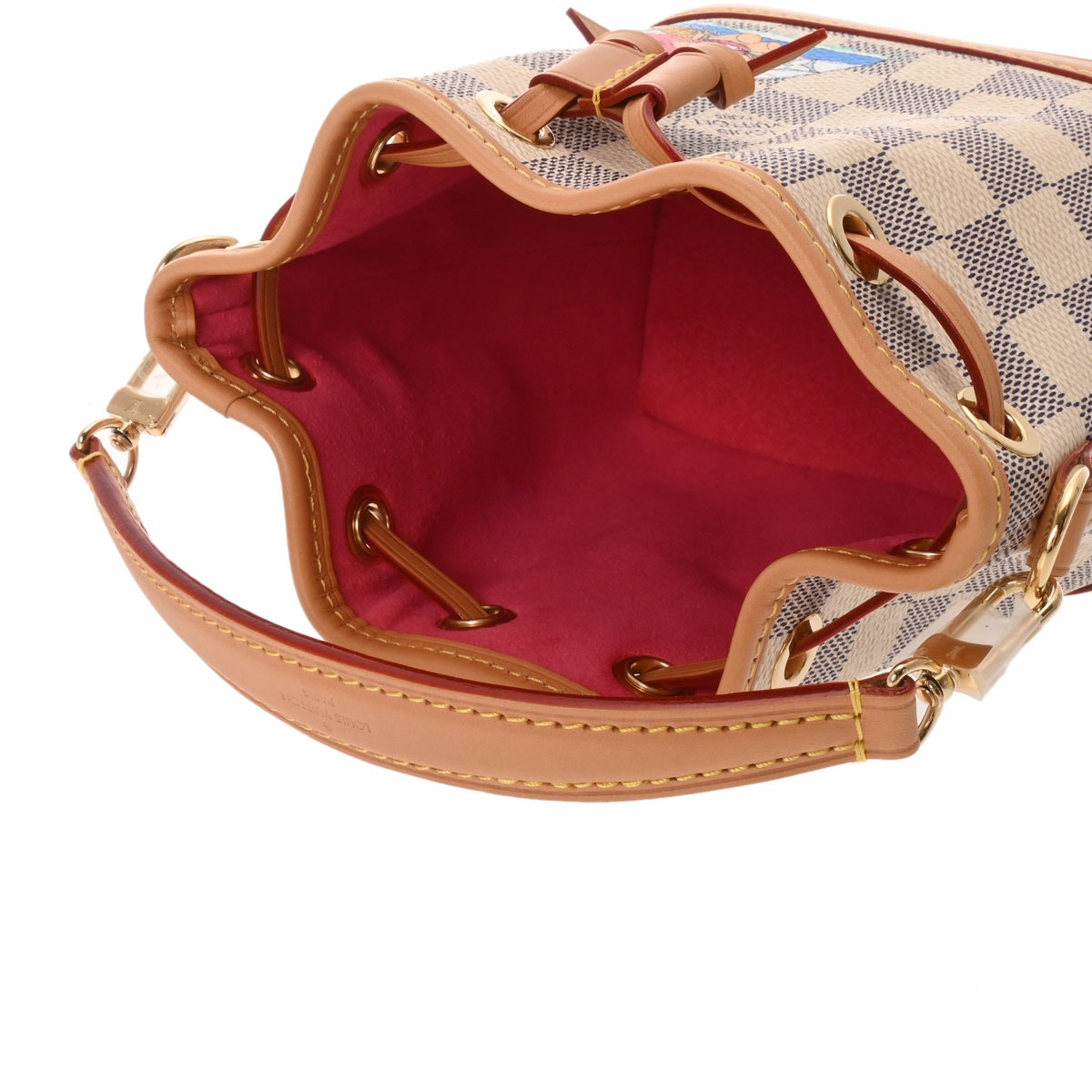 新品　LOUIS VUITTON ダミエ・キャンバス ケース　ピンク ルイヴィトンアズールスタッズ ポルトフォイユサラ 14137 白