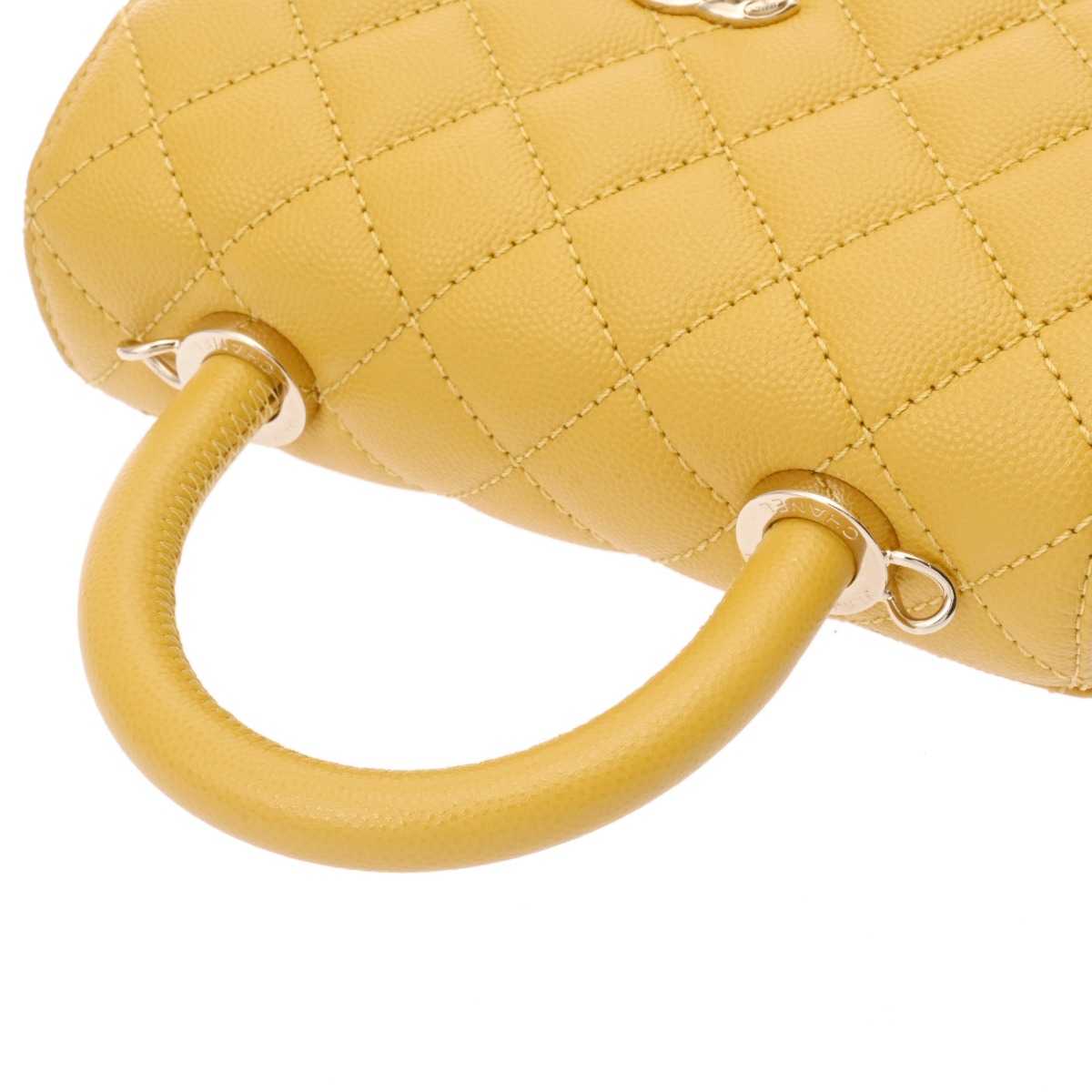 CHANEL イエローレザーハンドバッグ 楽天市場】シャネル CHANEL ココハンドル 2wayハンドバッグ