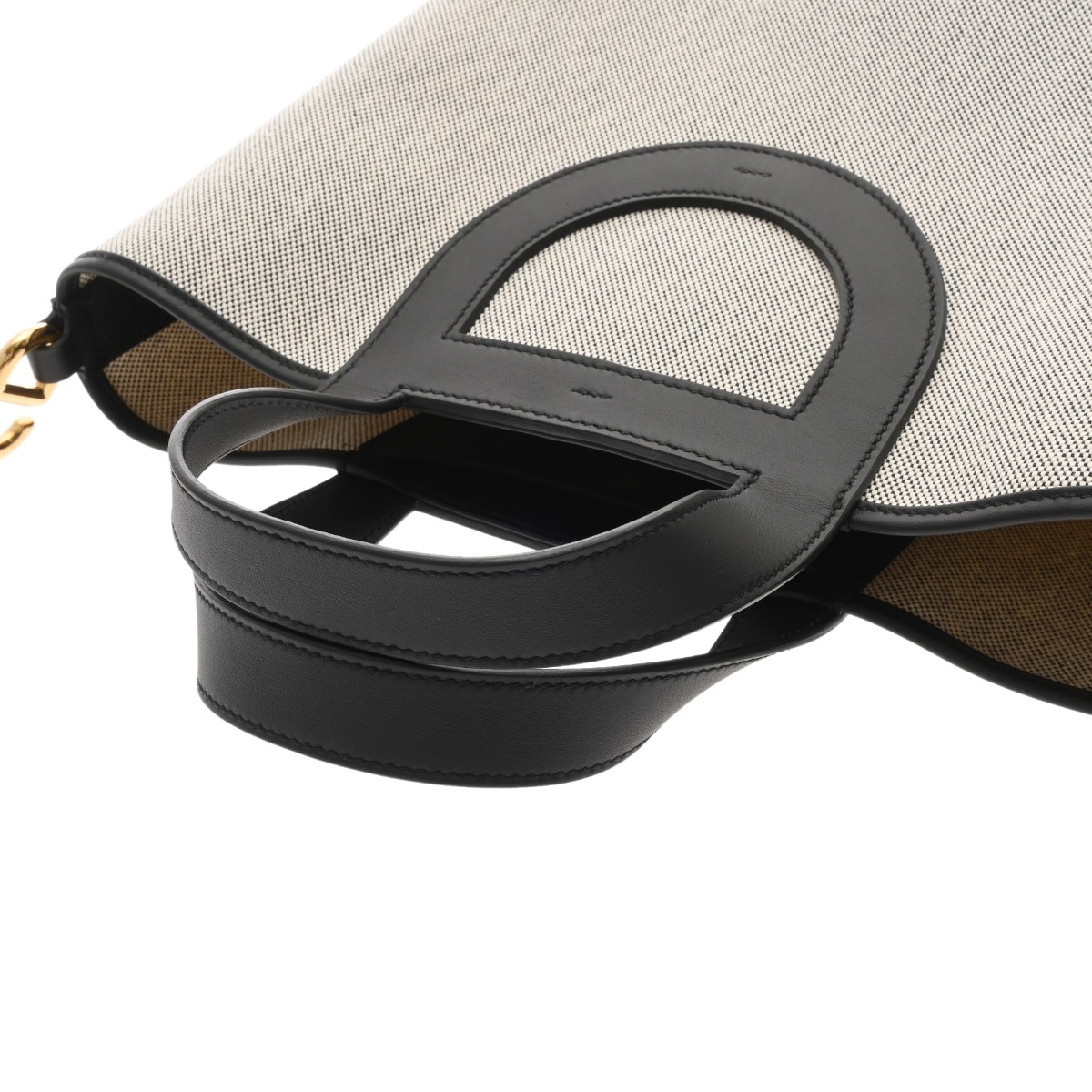 HERMES インザループ23 ブラック 新品・未使用品 エルメス インザループ 23 エクリュ/ブラック トワルアッシュ/ヴォー