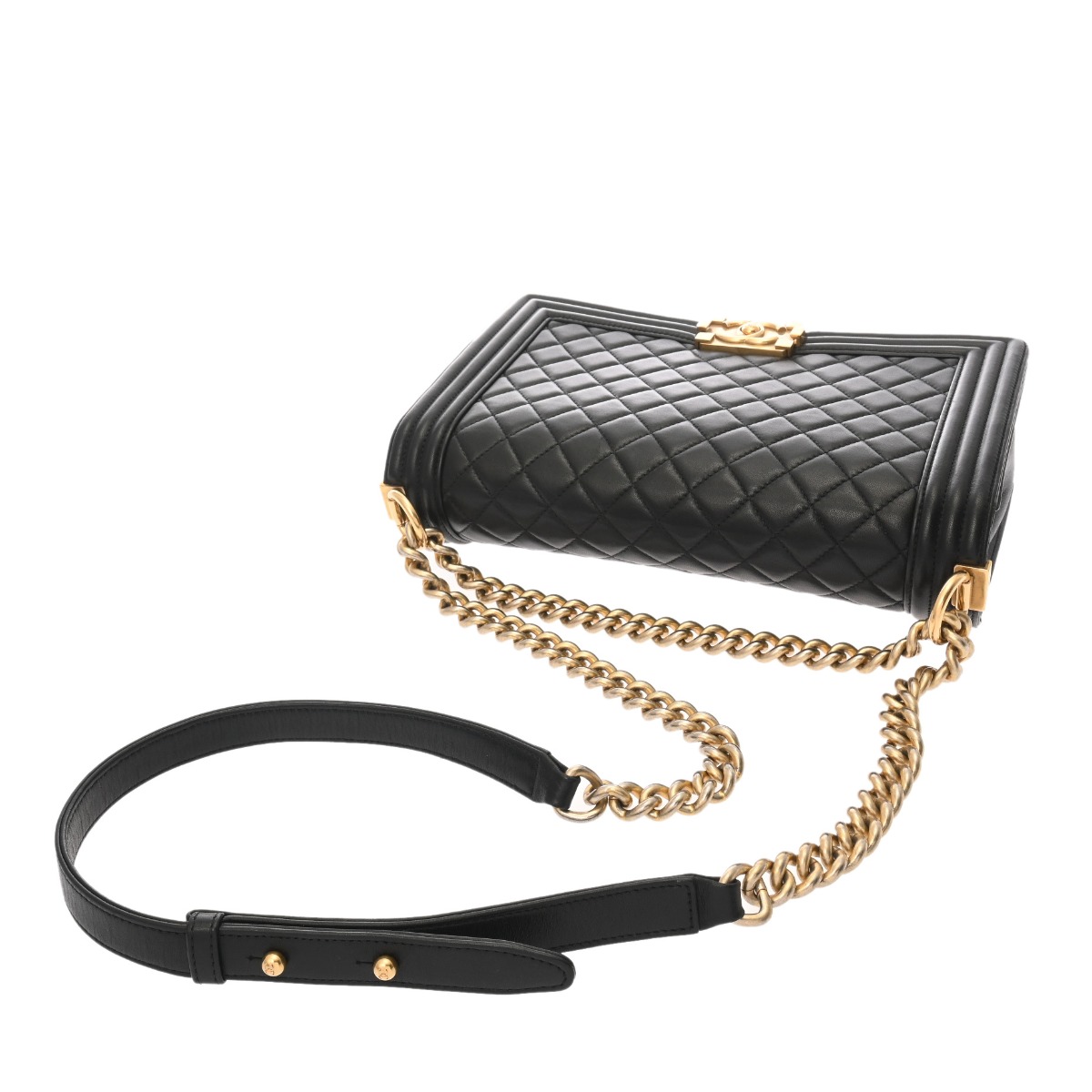 シャネル ボーイシャネル チェーンショルダー28cm ブラック A92193