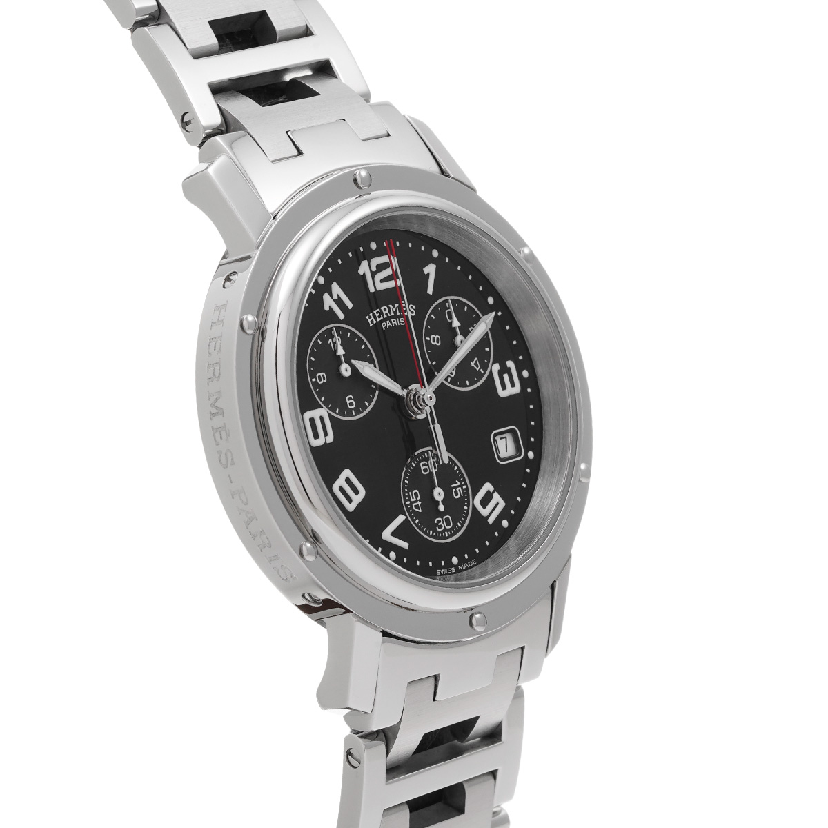 エルメス クリッパー HERMES CLIPPER CL1.910 腕時計 黒 HERMES エルメス クリッパー CL1.910 メンズ腕時計 クロノグラフ