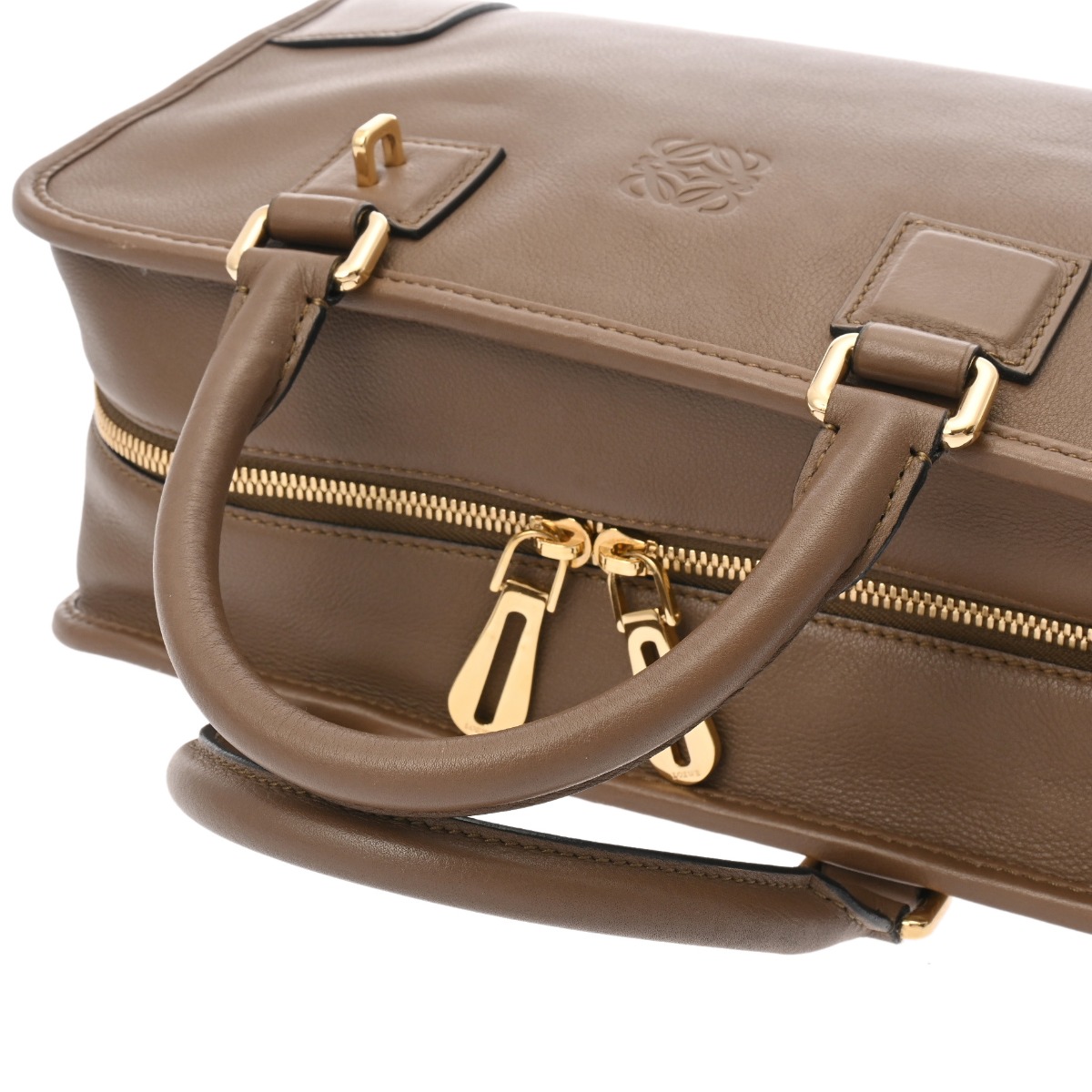 ロエベ アマソナ 28 ブラウン カーフ レディース バッグ 【中古】【bag