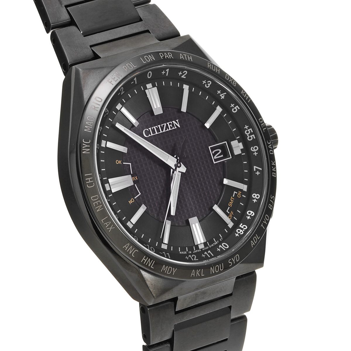 シチズン アテッサ エコドライブ ブラックチタン CB0215-51E