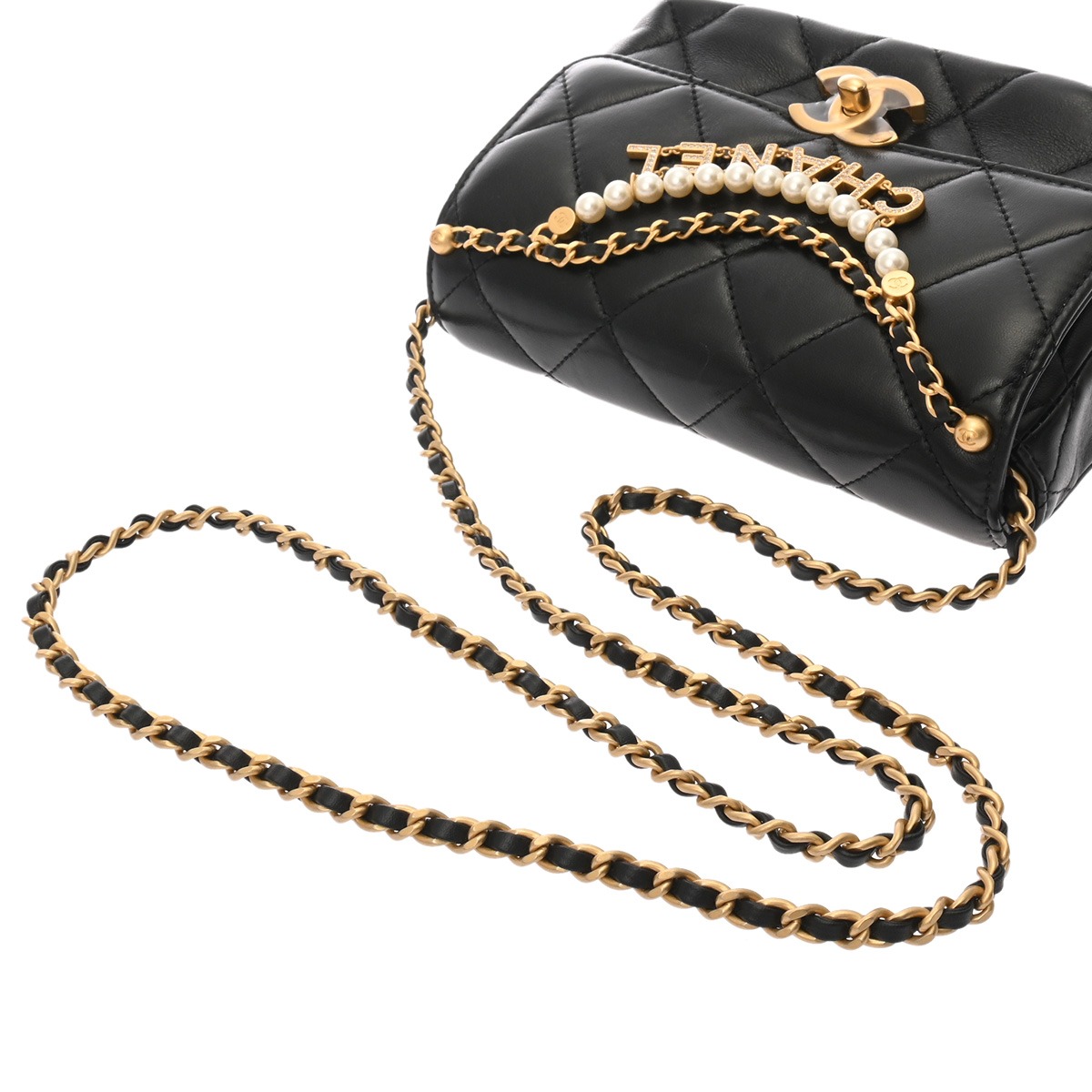 シャネル マトラッセ ミニ フラップ バッグ ブラック AS4986