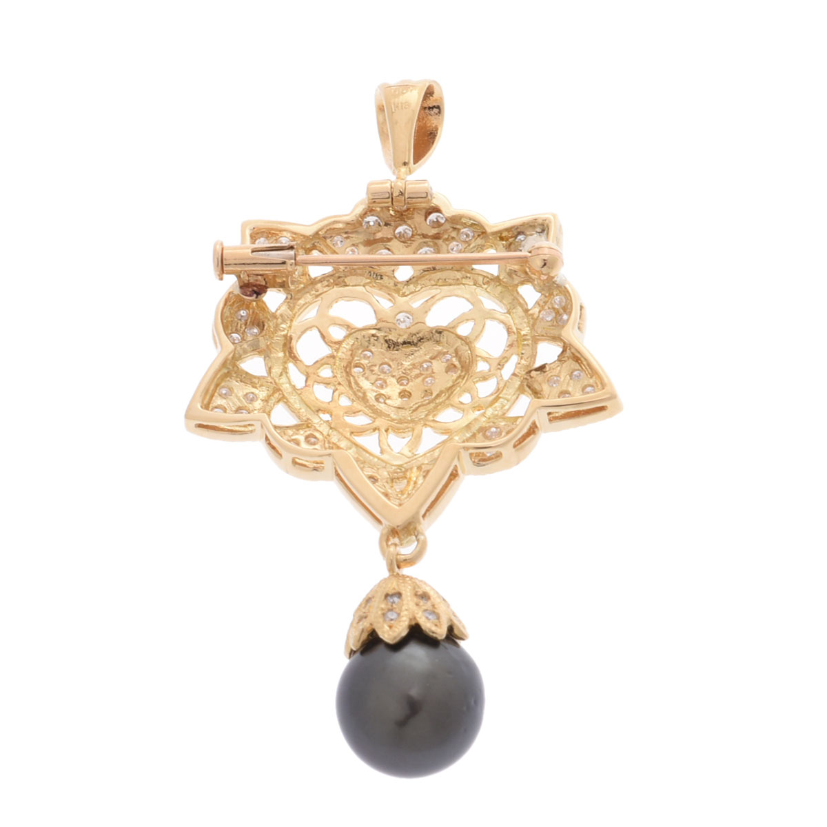 【ノーブランド】K18WG パール ネックレス ノーブランド】K18WG パール ネックレス