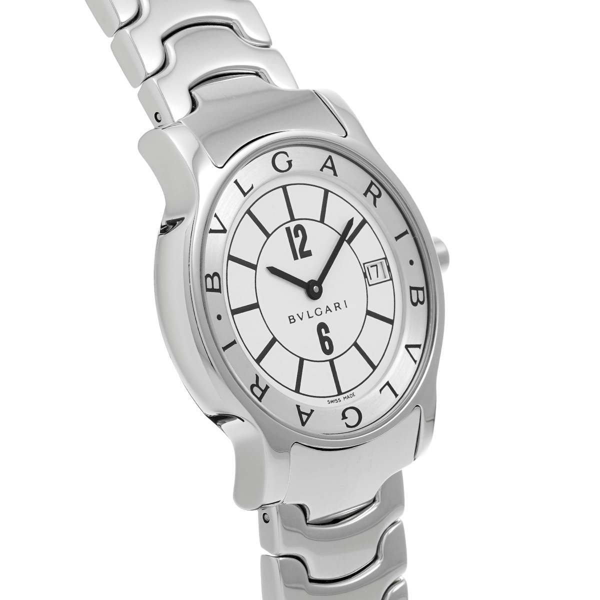 ブルガリ ソロテンポ ST35S ホワイト メンズ 時計 【中古