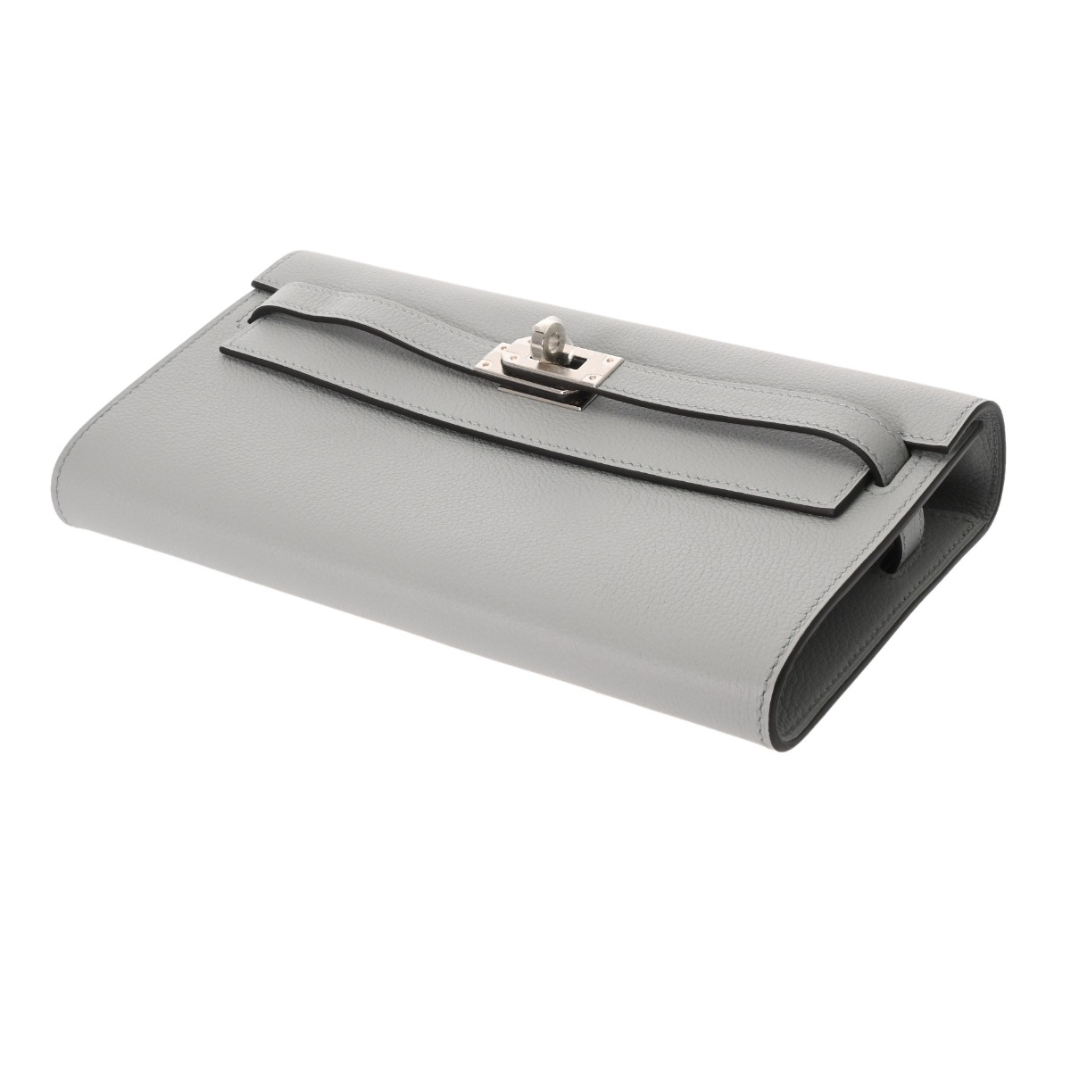 エルメス ケリーウォレット ロングトゥーゴー ブルーグラシエ ヴォー