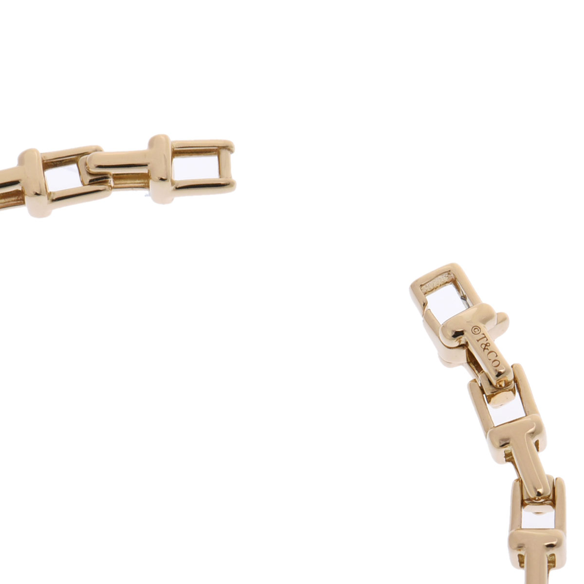 ティファニー Tナロー チェーン ブレスレット ゴールド K18イエロー