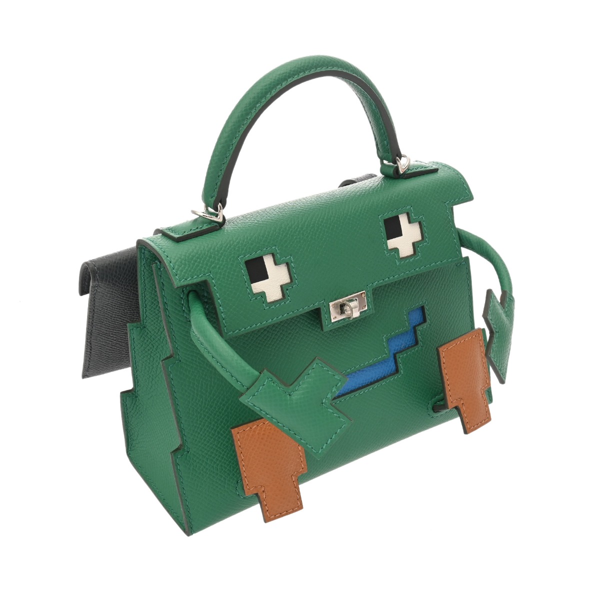 エルメス ケリー ドール ピクト ヴェールヴェルティゴ/ゴールド/ブルー