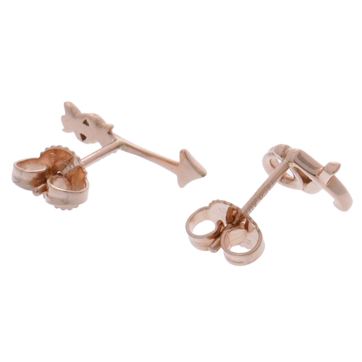 ティファニー グラフィティ ラブ＆キス アロー ピアス ゴールド K18