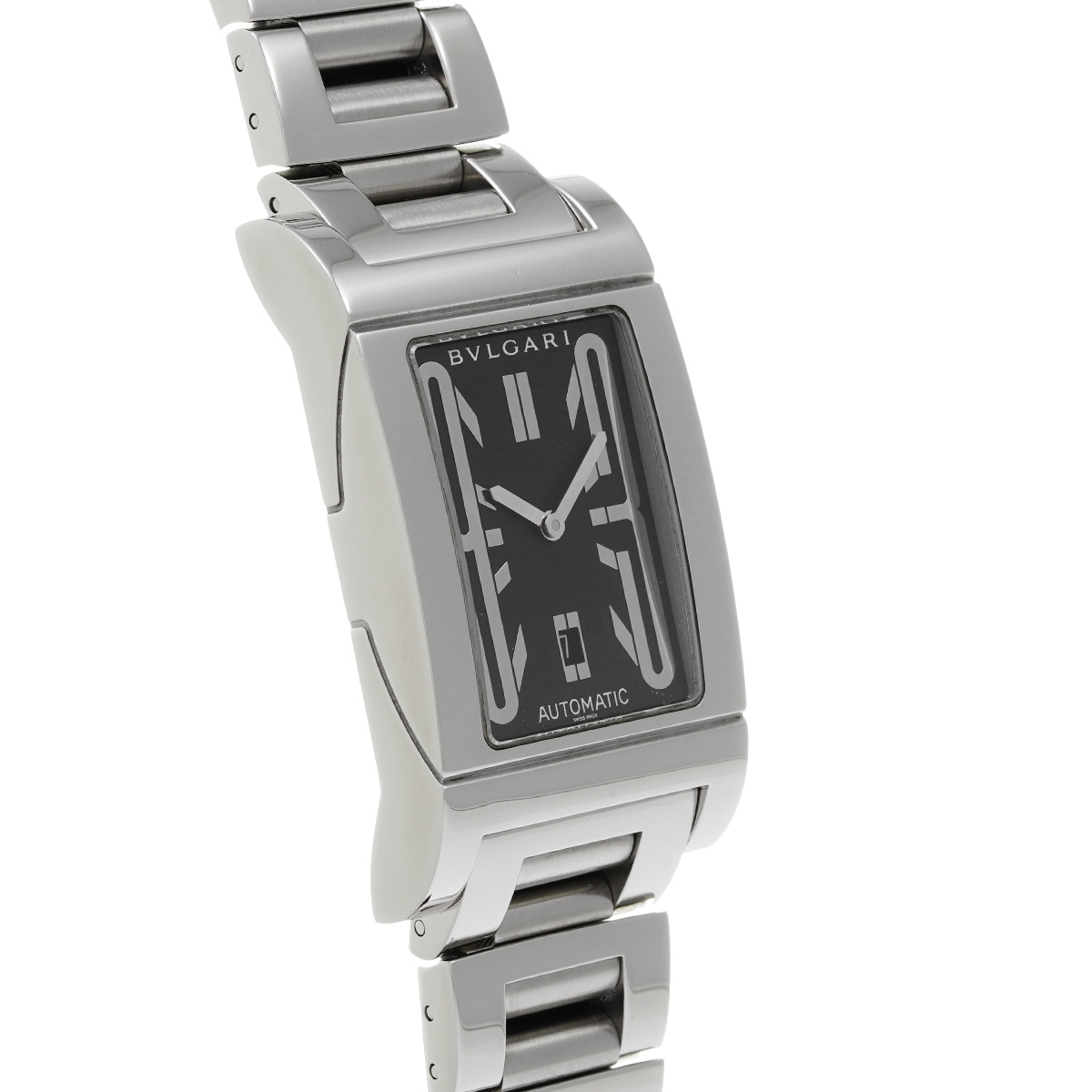 ブルガリ レッタンゴロ RT45S ブラック メンズ 時計 【中古