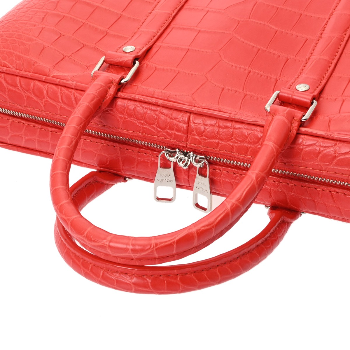 ルイ ヴィトン PDV PM レッド クロコダイル メンズ バッグ 【中古