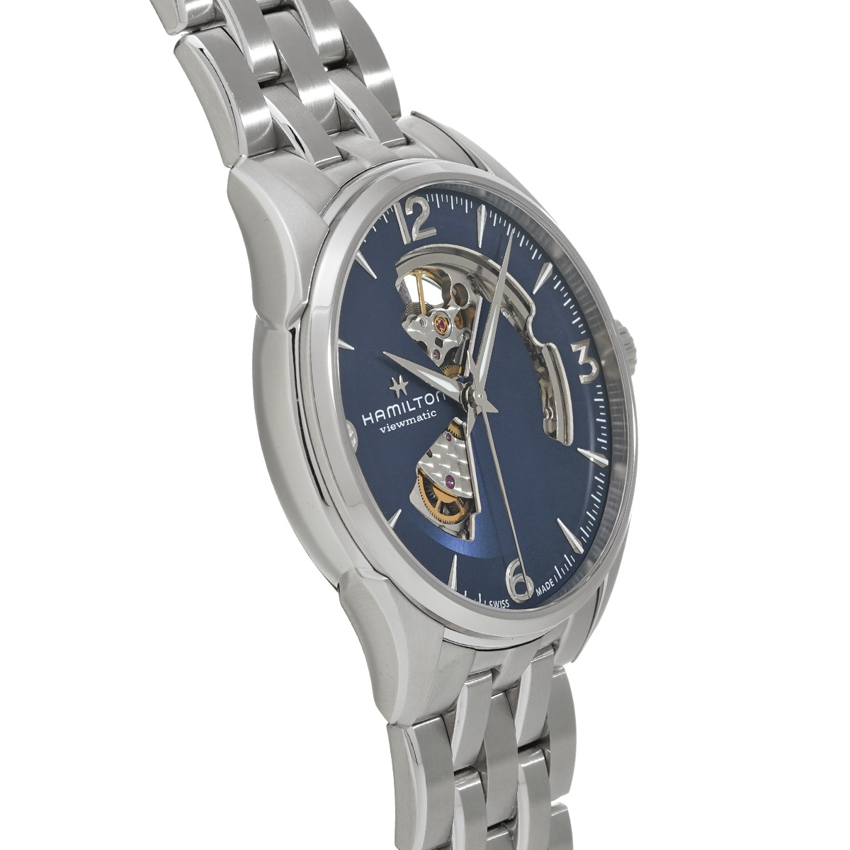 ハミルトンジャズマスターオープンハート H32705141 ブルーメンズ時計 ハミルトン ジャズマスター オープンハート H32705141 ブルー メンズ