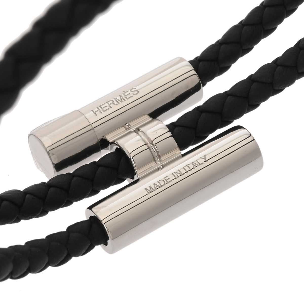 最終価格‼️新品未使用HERMES PARIS リング[トゥルニ]トレッセ黒60 エルメス トゥルニ トレッセ ブラック/ゴールド/シルバー金具 ボックス