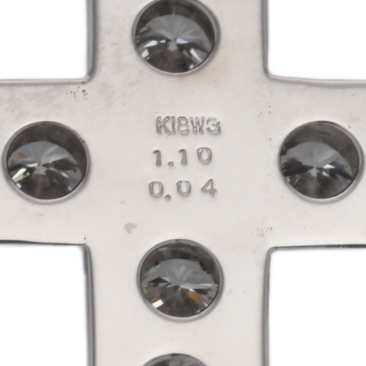 ノーブランド クロス ダイヤ 1.10ct 0.04ct シルバー K18ホワイト