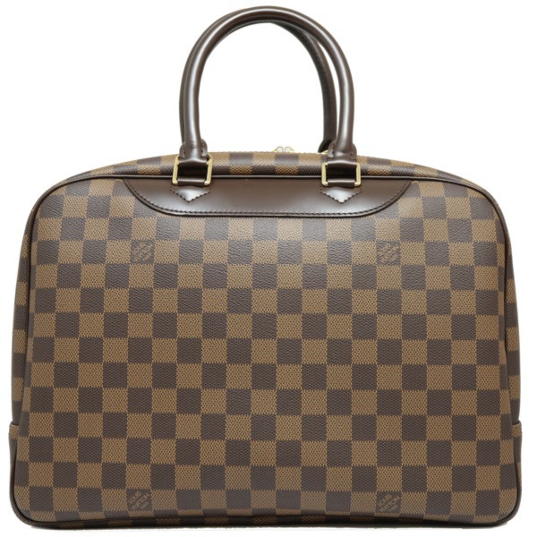 ルイ ヴィトン / LOUIS VUITTON ドーヴィル ダミエ スペシャルオーダー品 エベヌ/ゴールド金具 N47272 ダミエキャンバス/レザー  ユニセックス バッグ 【中古】【bag】