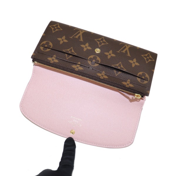 ルイ ヴィトン / LOUIS VUITTON モノグラム ポルトフォイユ・エミリー　モノグラムライン　ローズバレリーヌ　M61289　　ファスナー長　 2つ折り　二つ折り長　も多数出品中! ポルトフォイユ・エミリー / 二つ折り長財布 ローズバレリーヌ/ゴールド金具 M61289