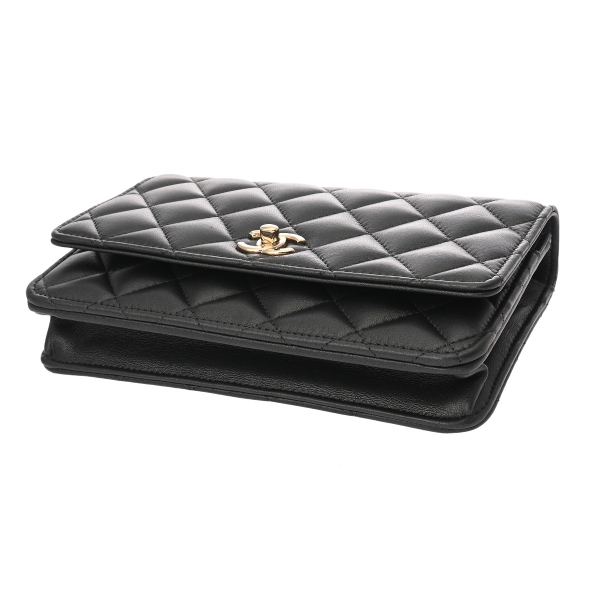 週末限定値下げ中！美品 CHANEL ブラック マトラッセ チェーン サンダル 800000142277000-1.jpg