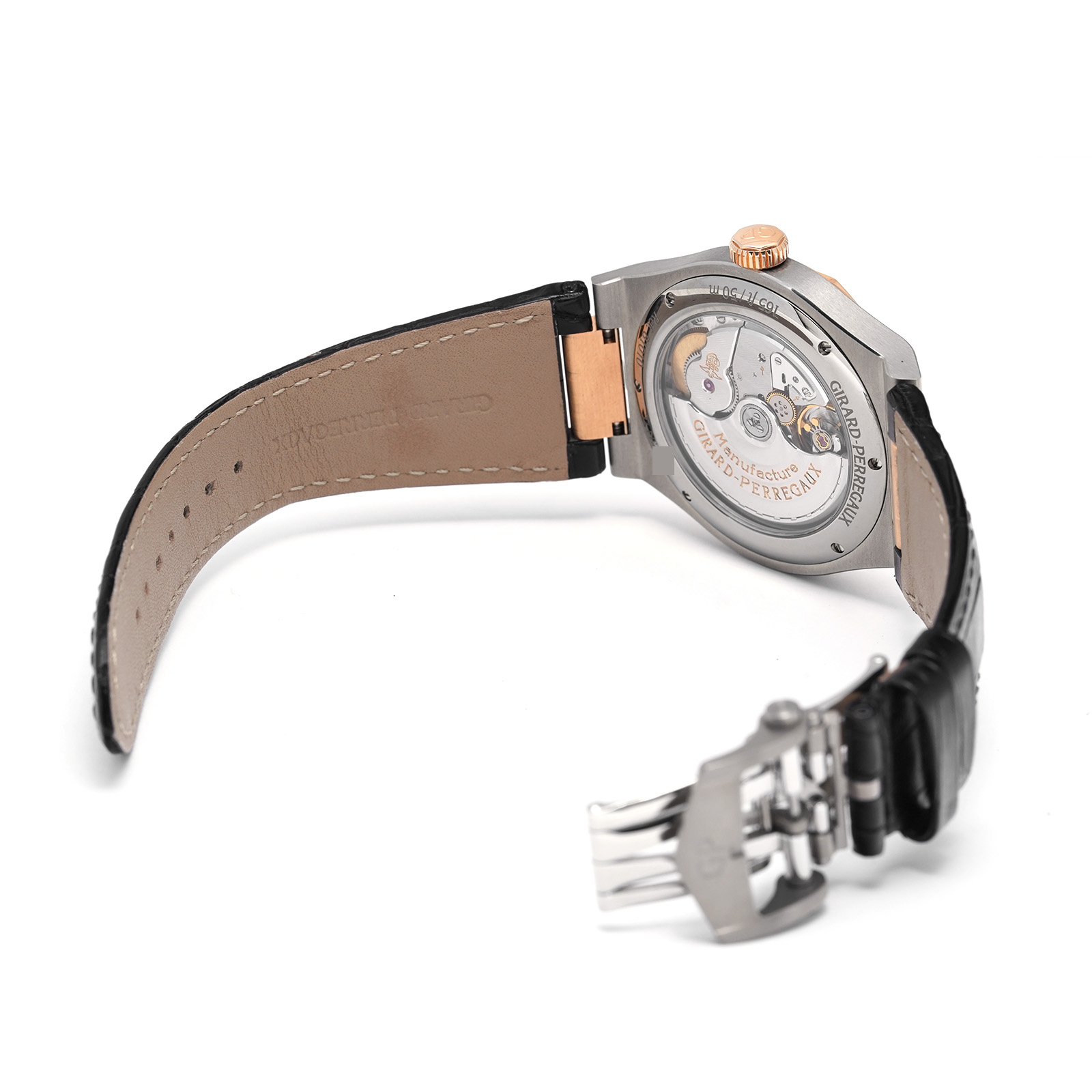 ジラール ペルゴ / GIRARD-PERREGAUX ロレアート 42mm 81010-26-232-BB6A グレー メンズ 時計  【中古】【wristwatch】