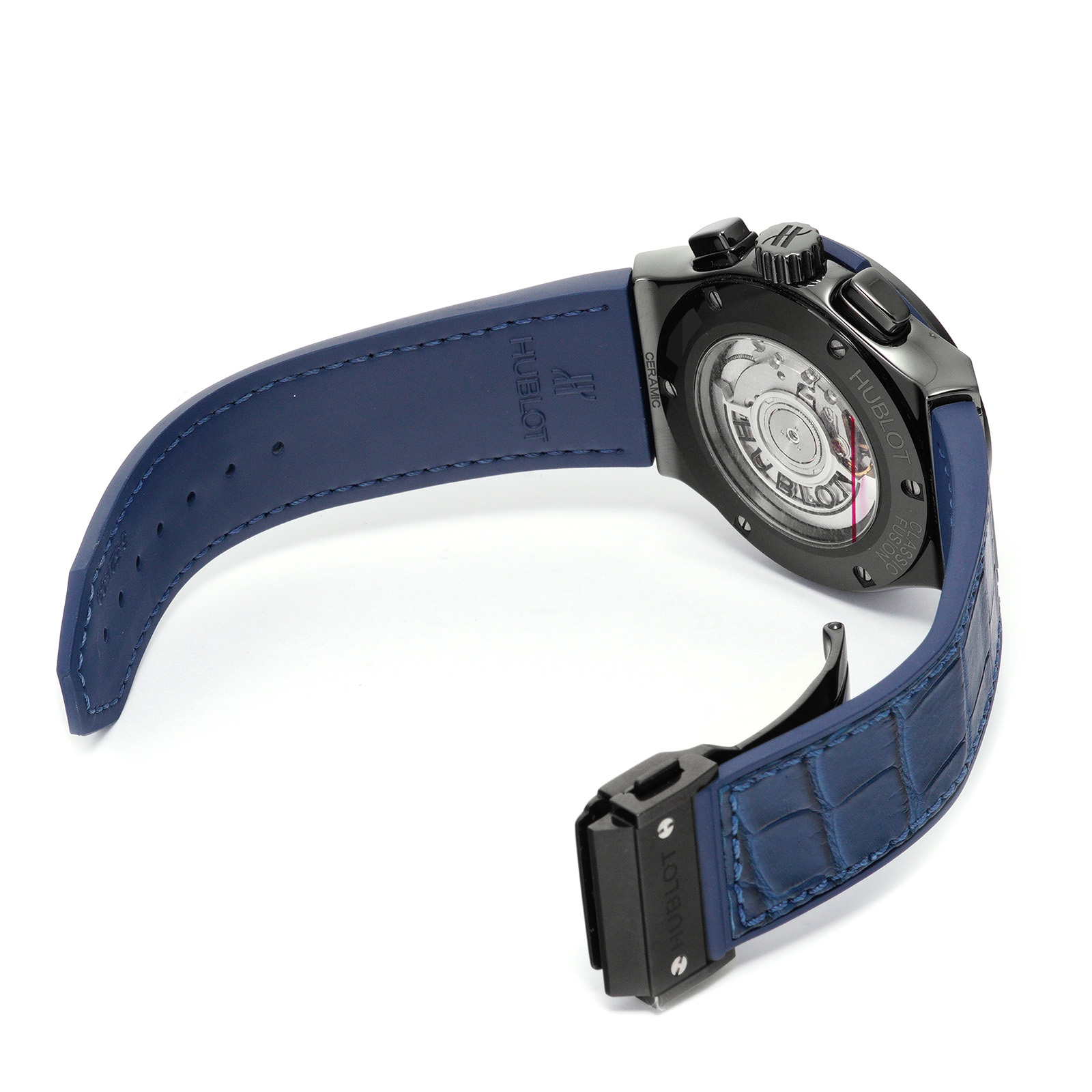 クラシックフュージョン クロノグラフ セラミック ブルー Ref.521.CM.7170.LR 品 メンズ 腕時計