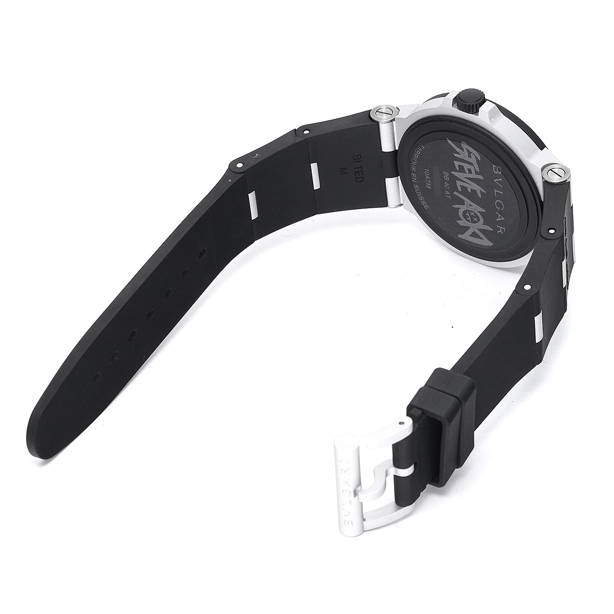 ブルガリ / BVLGARI アルミニウム スティーブ・アオキ リミテッド BB40AT ホワイト メンズ 時計 【中古】【wristwatch】