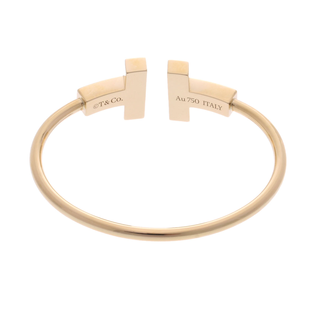 Tiffany & Co. 公式Tナローワイヤーブレスレット イエローゴールド