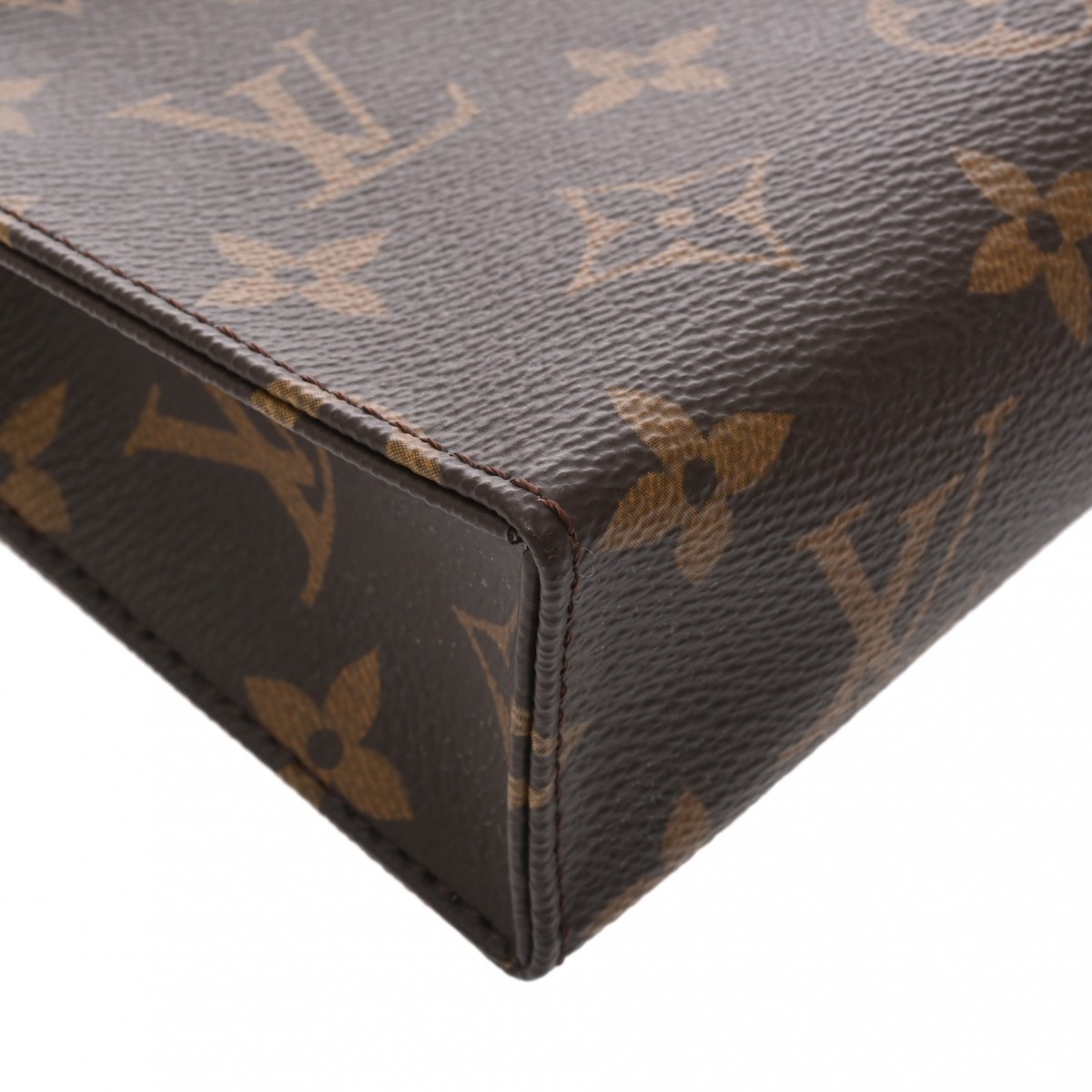 【美品】ルイヴィトン　ポーチ　ポッシュトワレ15 モノグラム　ブラウン　ヌメ革 美品】ルイヴィトンポーチポッシュトワレ15 モノグラムブラウン