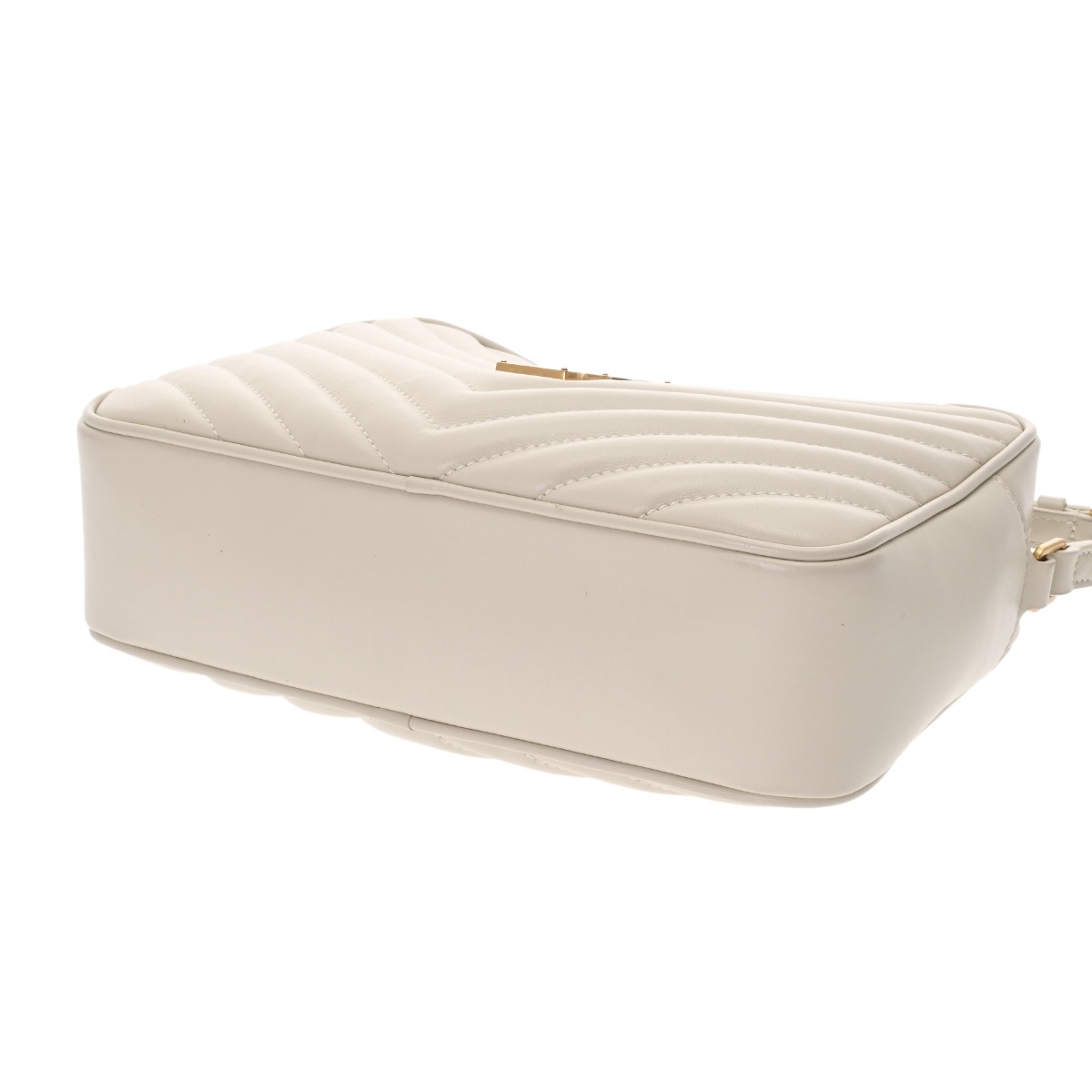 サンローラン ルー カメラバッグ ライトグレー ARS612544 レザー  