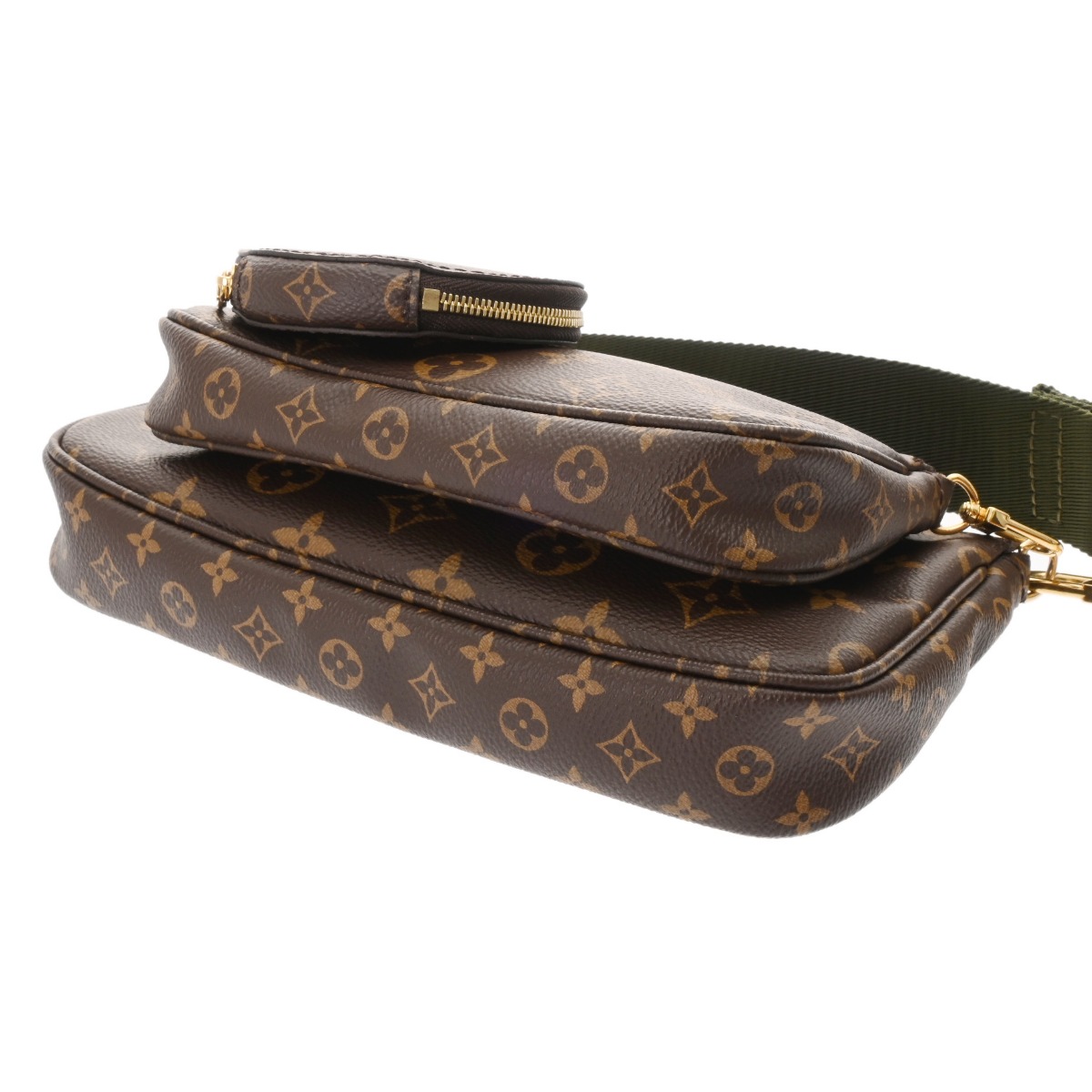 ルイヴィトン モノグラム ミュルティ ポシェット アクセソワール カーキ ルイ・ヴィトン LOUIS VUITTON ミュルティ・ポシェット・アクセ