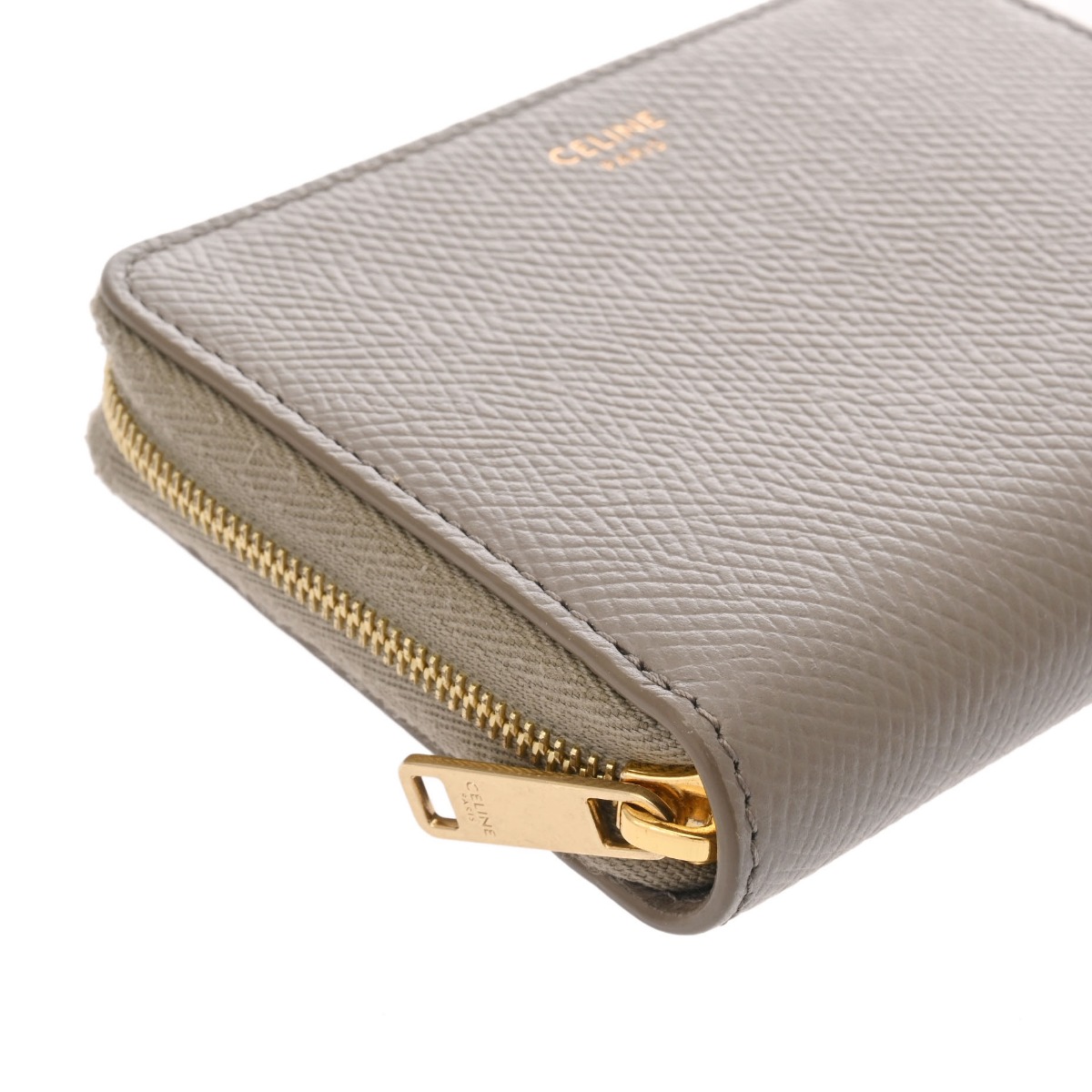 セリーヌ ケース　ペブル セリーヌ フラグメントケース ペブル CELINE グレー レザー