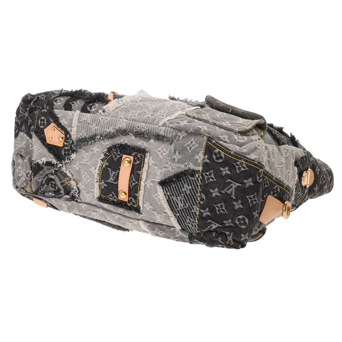 ルイ ヴィトン モノグラムデニムパッチワーク カヴィ グレー