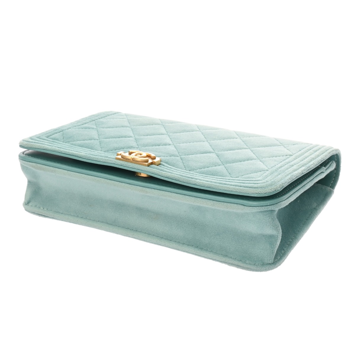 シャネル ボーイシャネル チェーンウォレット ライトブルー A81969