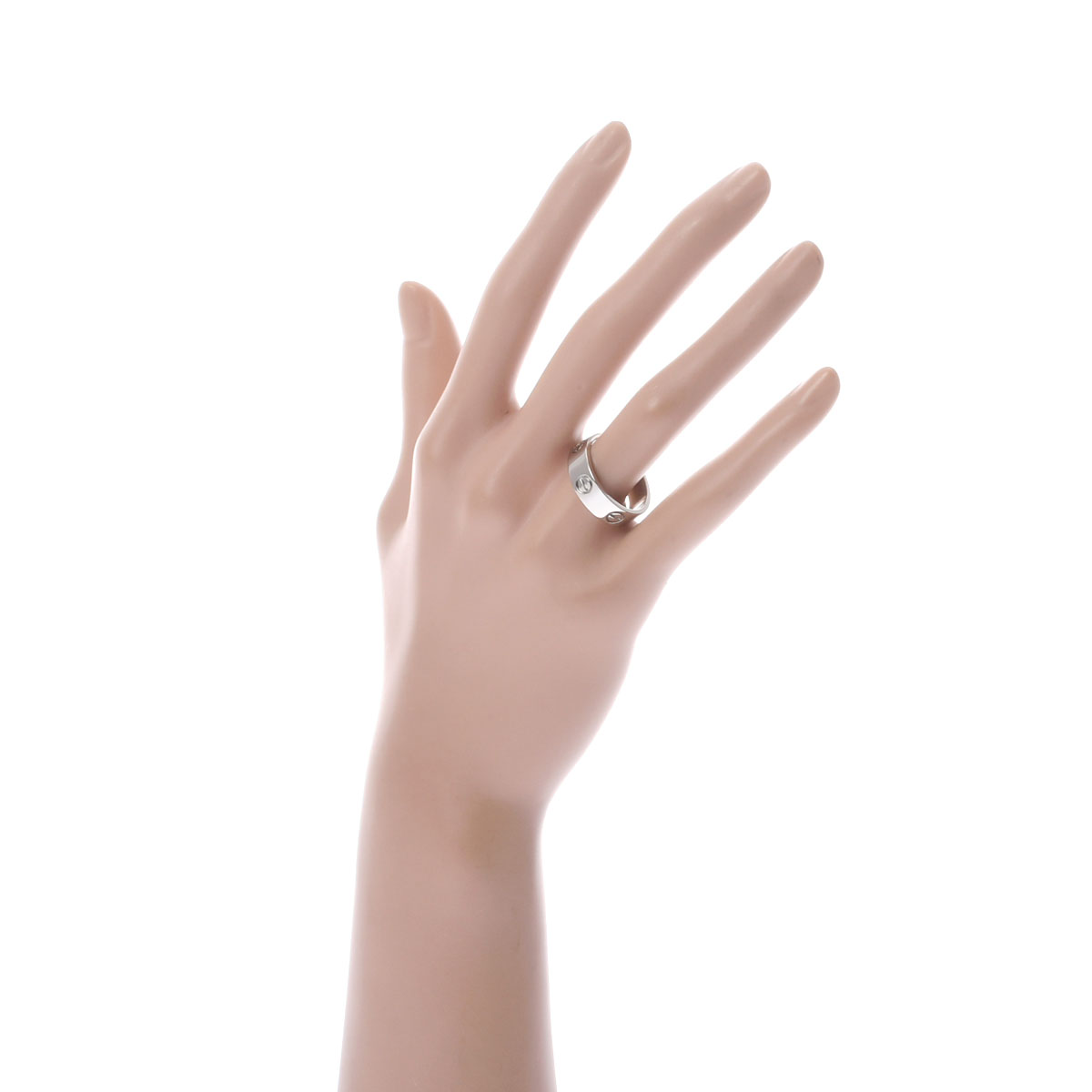 カルティエ ラブリング #57 シルバー K18ホワイトゴールド WG メンズ