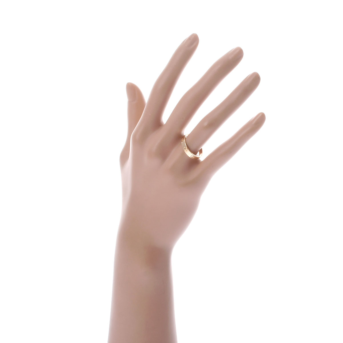 カルティエ　ミニラブリング　ゴールド カルティエ ミニラブ リング 指輪 14.5号 18金 K18ピンク