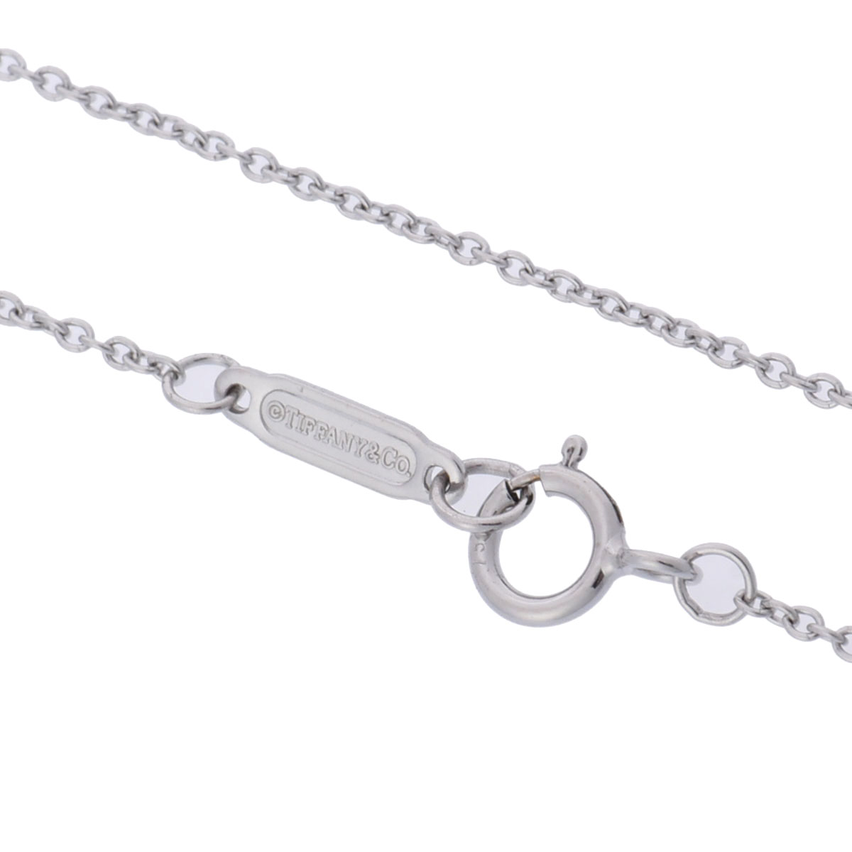 ティファニー メトロハート ネックレス シルバー K18ホワイトゴールド