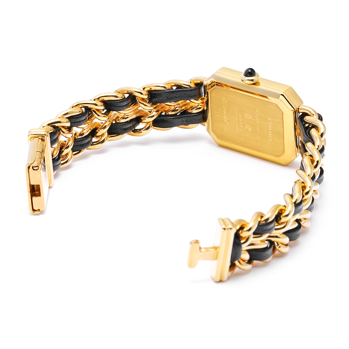 シャネル プルミエール S H0001 ブラック レディース 時計 【中古