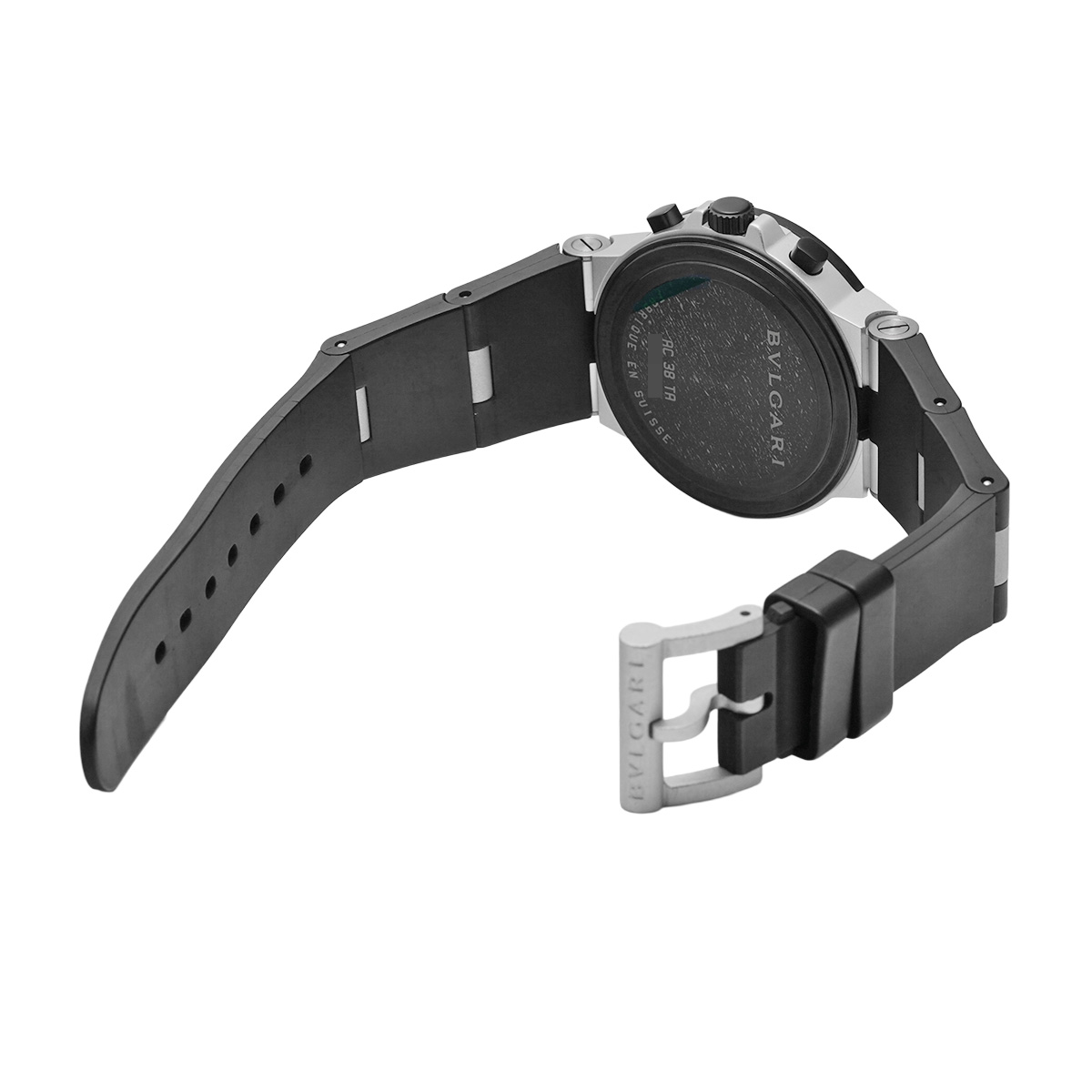 ブルガリ アルミニウム クロノグラフ AC38TA レッド/ブラック メンズ