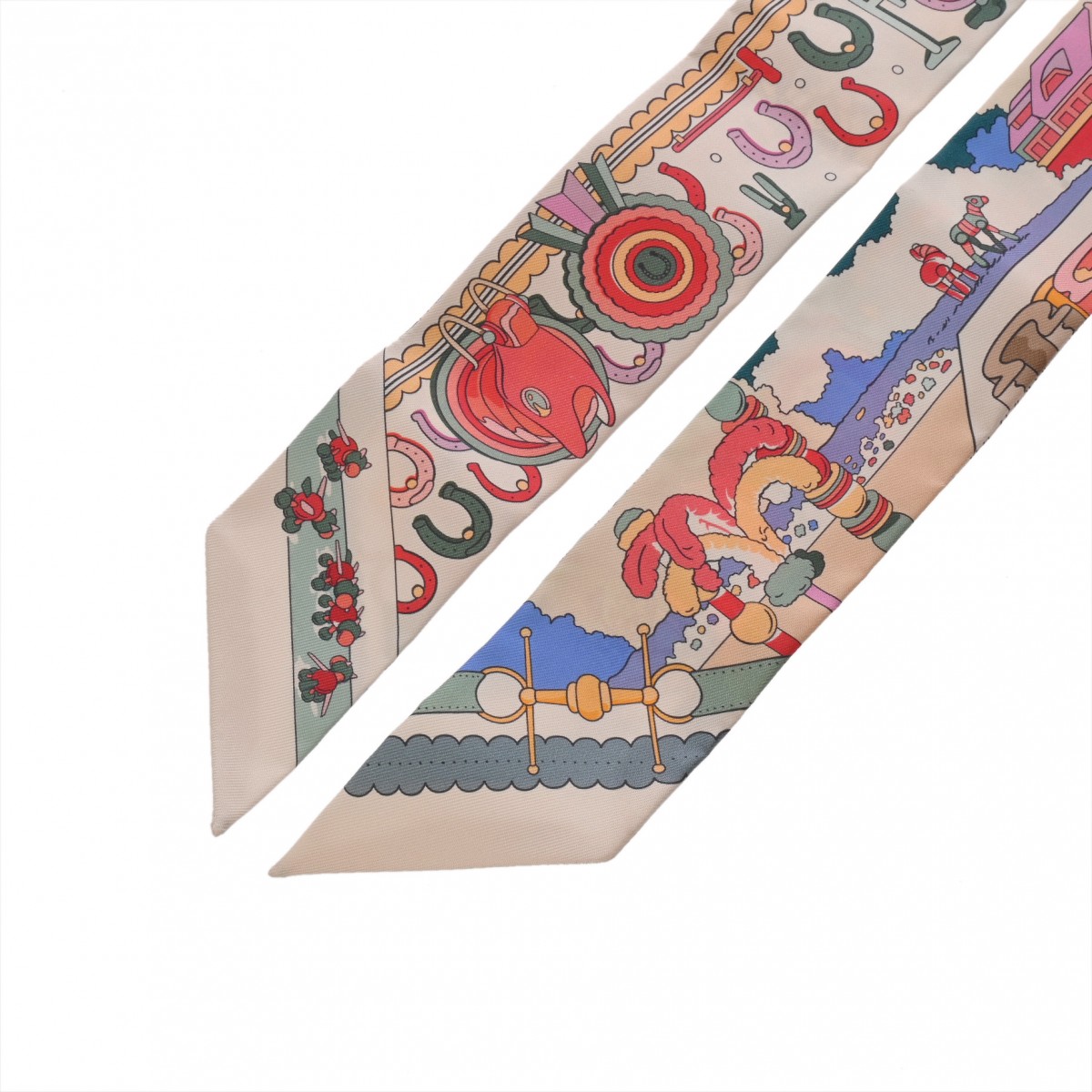 エルメス ツイリー PONY PIT STOP マルチカラー 064207S シルク