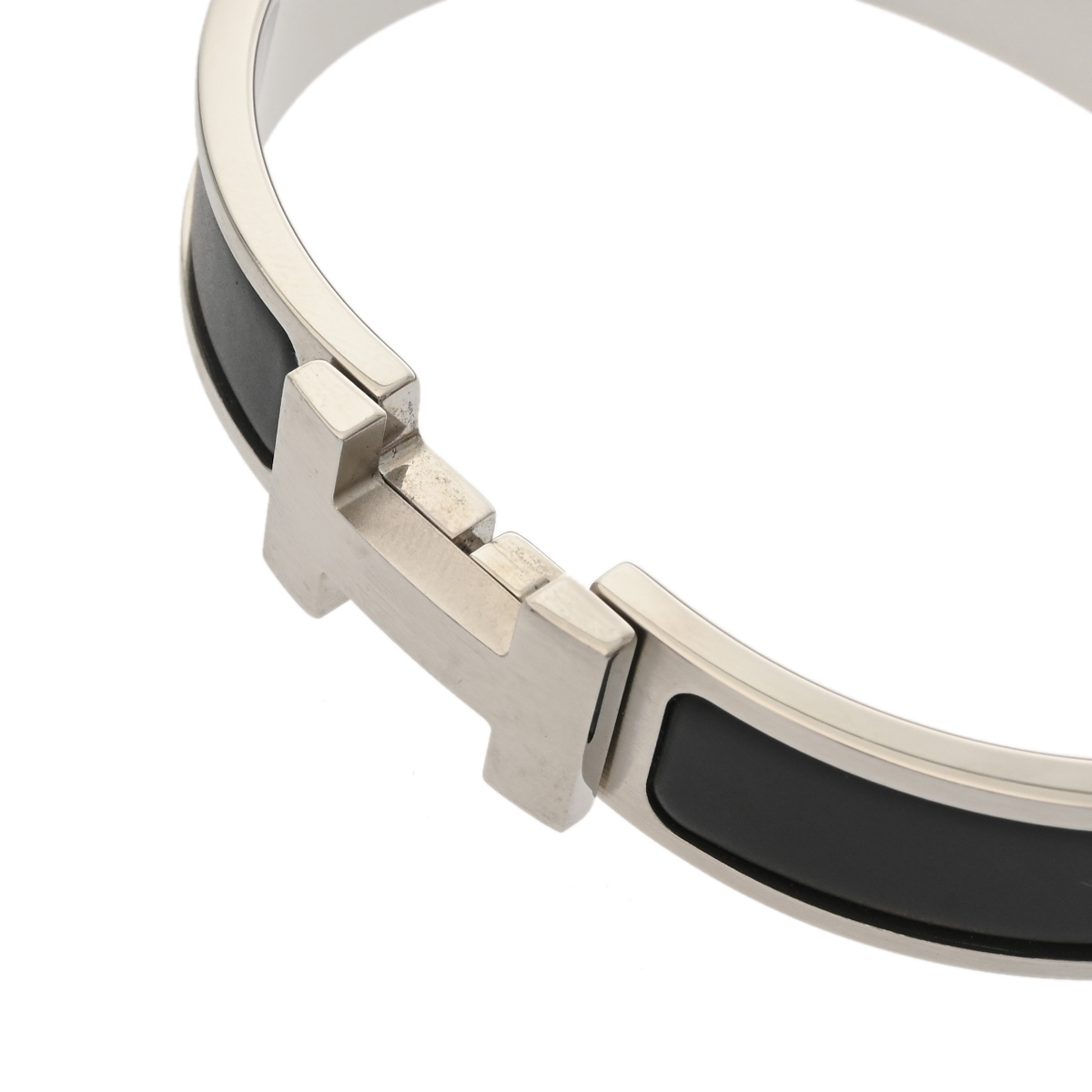 エルメス クリックH ブラック/シルバー金具 メタル ユニセックス