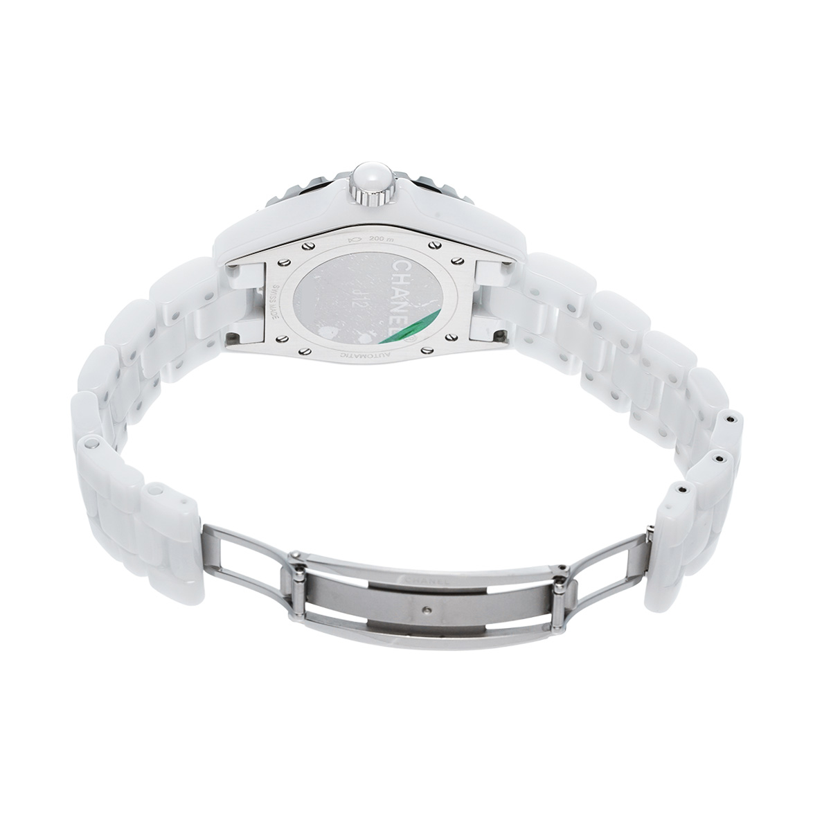 シャネル J12 38MM H1629 ホワイト/ダイヤモンド メンズ 時計 【中古