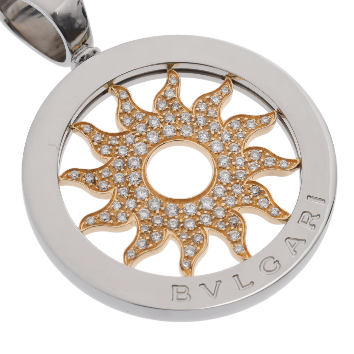 ブルガリ トンド サン ダイヤ ステンレススチール/K18イエロー