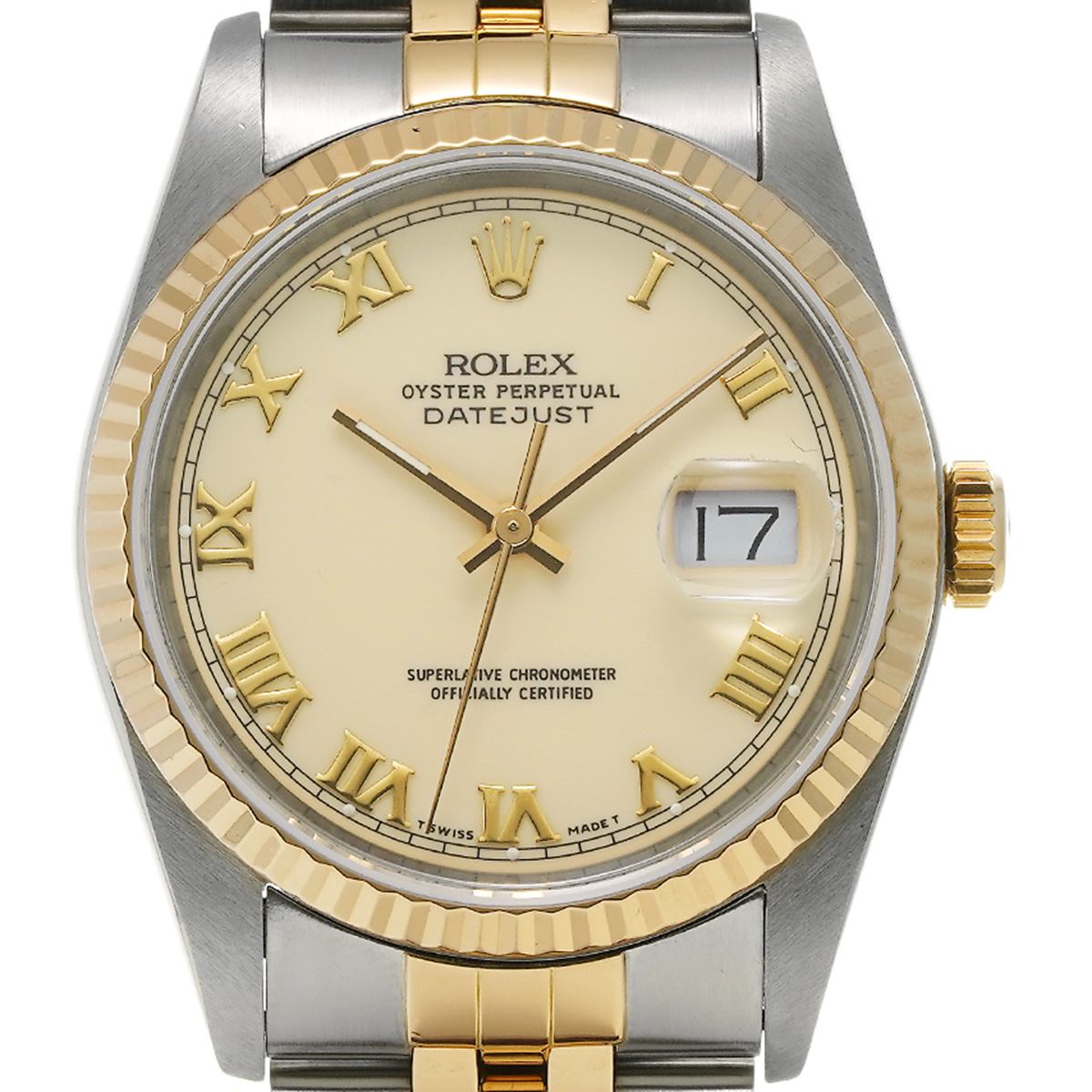 ロレックス / ROLEX デイトジャスト 16233 アイボリー メンズ 時計 【中古】【wristwatch】