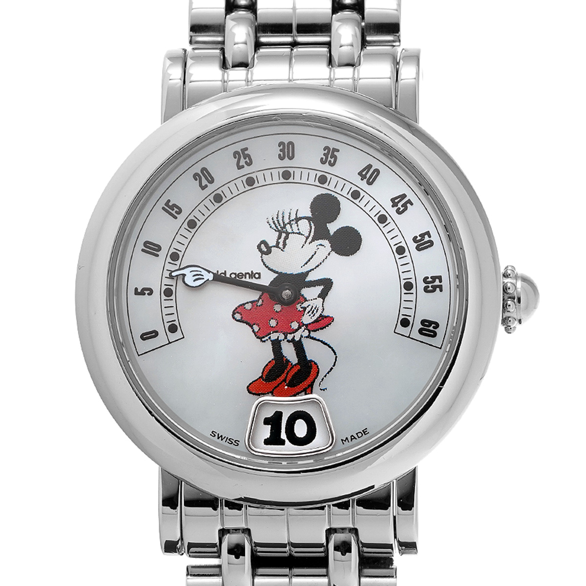 ジェラルド ジェンタ レトロファンタジー ミニーマウス G.3622 ホワイトシェル レディース 時計 【中古】【wristwatch】
