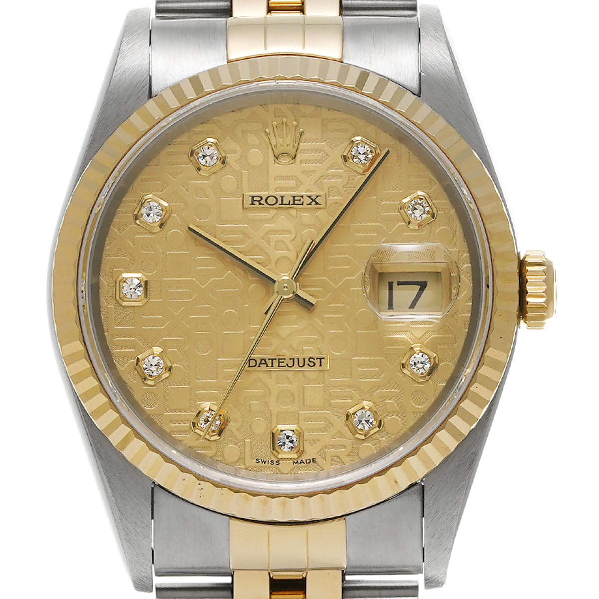 ロレックス ROLEX 16233G T番(1997年頃製造) シャンパンコンピュータ /ダイヤモンド メンズ 腕時計