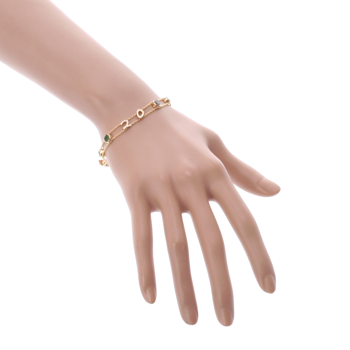 ショーメ アムールブレスレット マルチストーン ゴールド K18イエロー  