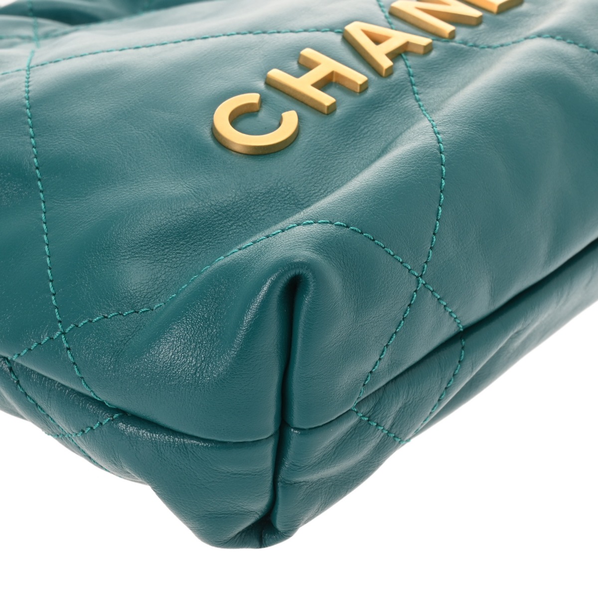 シャネル ミニ ハンドバッグ CHANEL22 グリーン AS3980