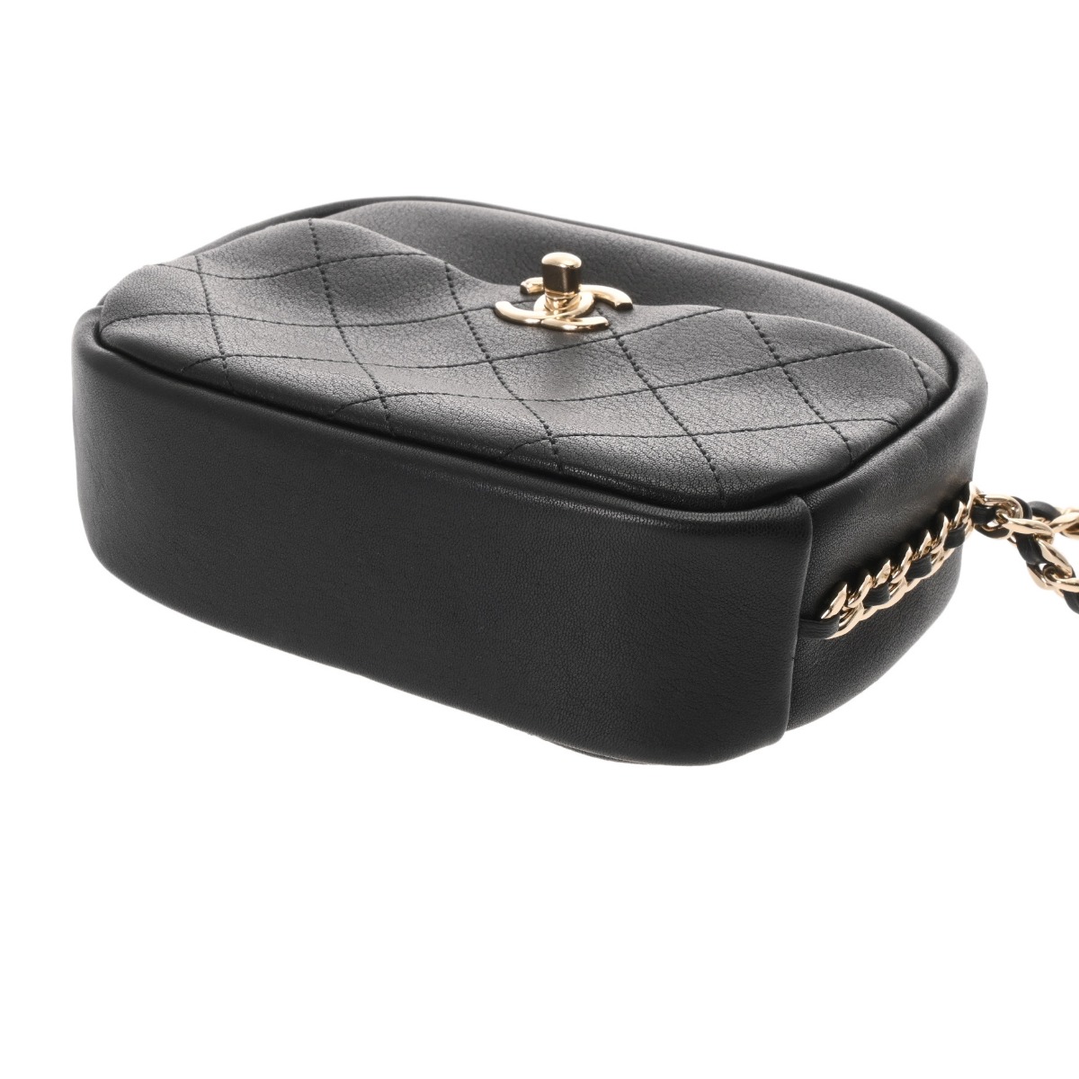 シャネル マトラッセ カメラバッグ ブラック AS0137 ゴート