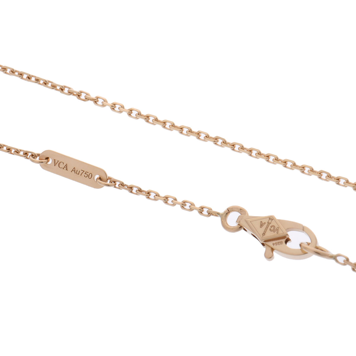 18Kゴールド、au750刻印入りVCAネックレス（イヤリング付き） 18Kゴールド、au750刻印入りVCAネックレス（イヤリング付き