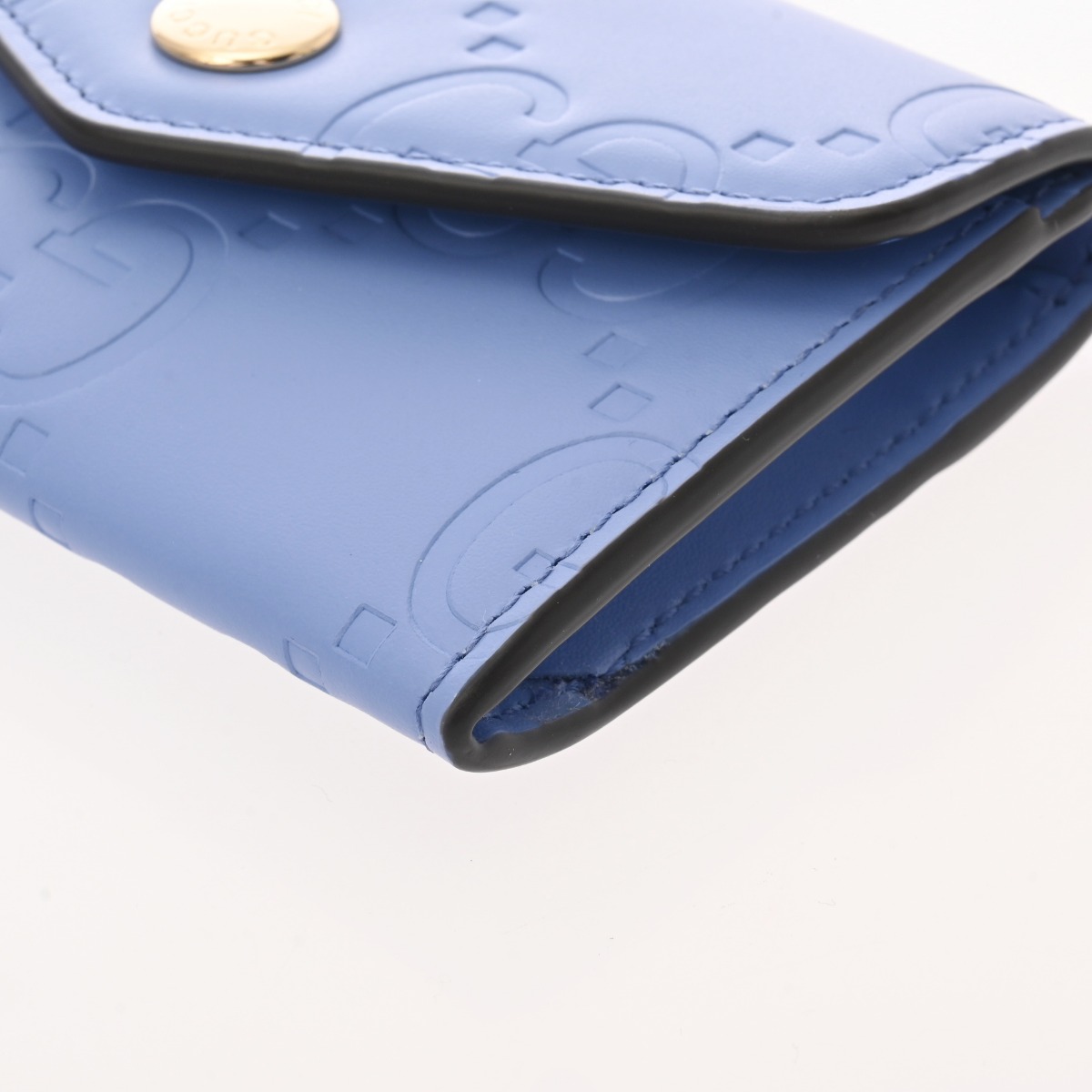 【新品】グッチ カードケース カード入れ GG柄 シマレザー 青 ce30cc0cc08eb04ad73b2fa97e0911